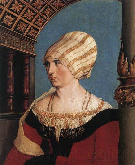 HOLBEIN, Hans the Younger Portrait of Dorothea Meyer Norge oil painting art